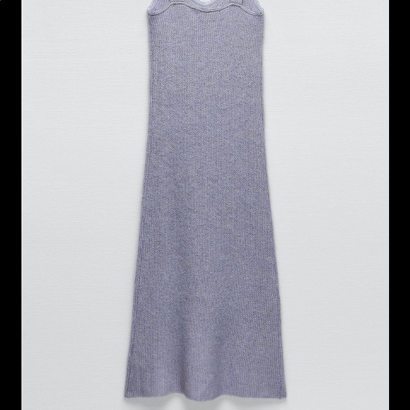 ZARA WOOL ALPACA BEADED STRAPPY DRESS - Picture 3 of 4